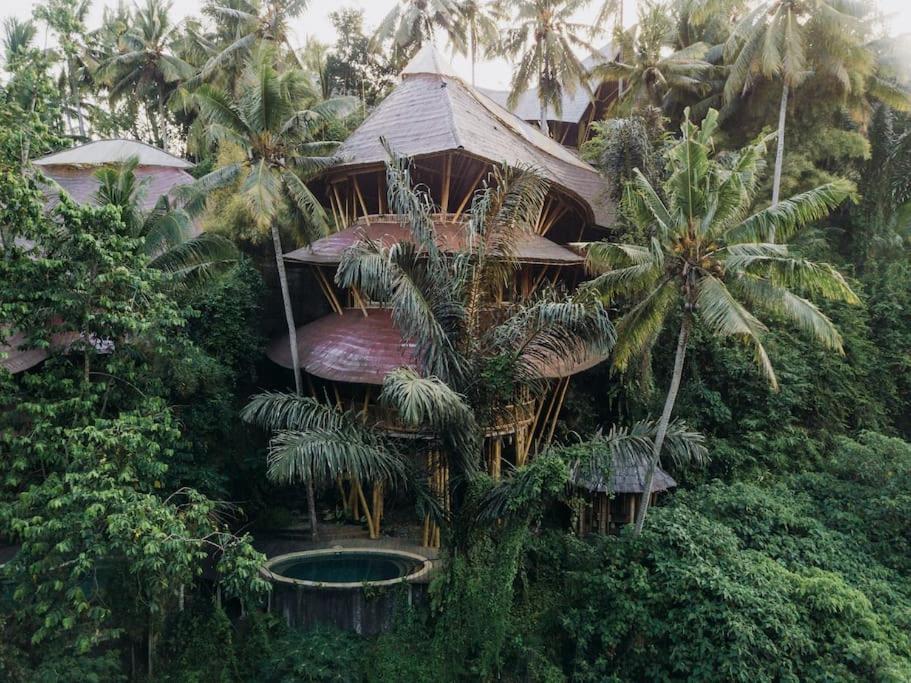 Temple House 3Bds Eco Bamboo House Pool River View Bringkit Exterior photo