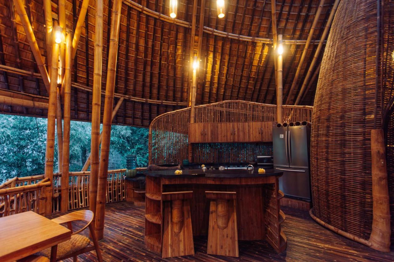Temple House 3Bds Eco Bamboo House Pool River View Bringkit Exterior photo